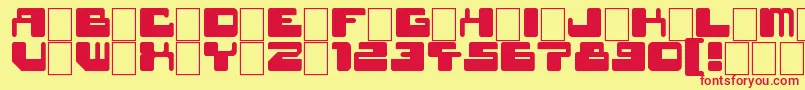 StarWavesBlack Font – Red Fonts on Yellow Background