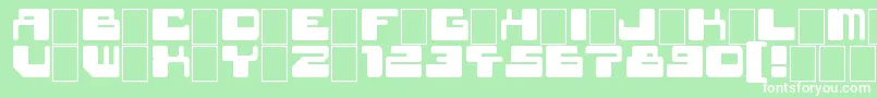 Шрифт StarWavesBlack – белые шрифты на зелёном фоне