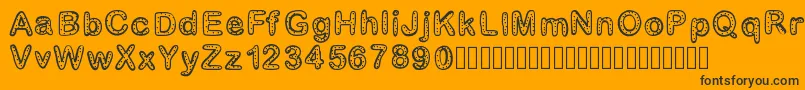 Gaellenumber2 Font – Black Fonts on Orange Background
