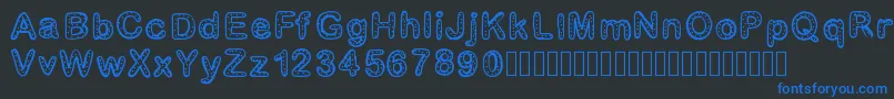 Gaellenumber2 Font – Blue Fonts on Black Background