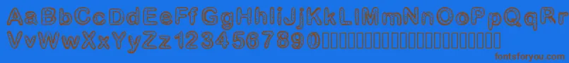 Gaellenumber2 Font – Brown Fonts on Blue Background