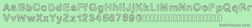 Gaellenumber2 Font – Gray Fonts on Green Background