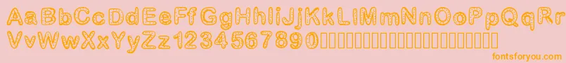 Gaellenumber2 Font – Orange Fonts on Pink Background