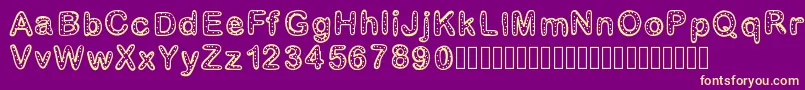 Gaellenumber2 Font – Yellow Fonts on Purple Background