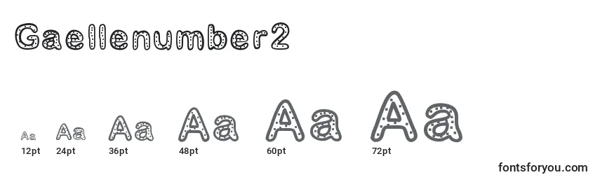 Gaellenumber2 Font Sizes