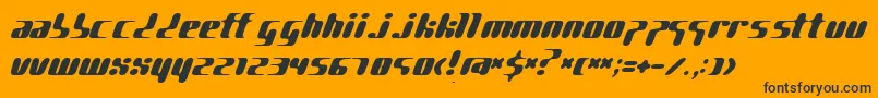 PgGene Font – Black Fonts on Orange Background