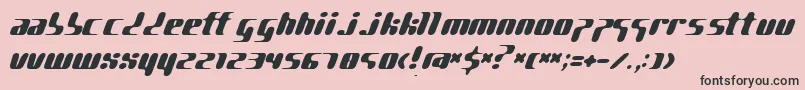 PgGene Font – Black Fonts on Pink Background