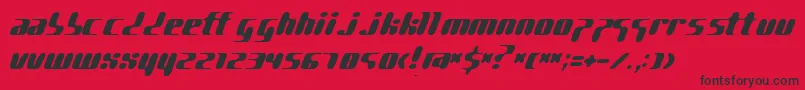 PgGene Font – Black Fonts on Red Background