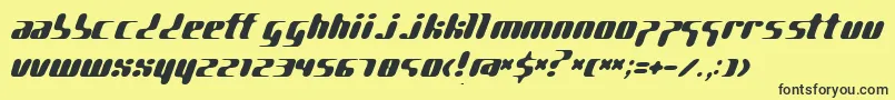 PgGene Font – Black Fonts on Yellow Background