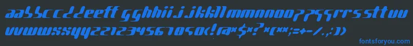 PgGene Font – Blue Fonts on Black Background