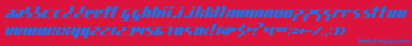PgGene Font – Blue Fonts on Red Background