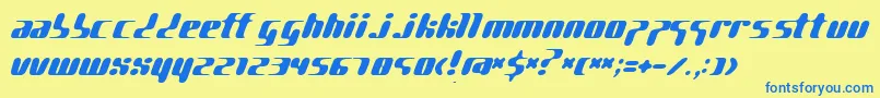 PgGene Font – Blue Fonts on Yellow Background