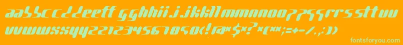 PgGene Font – Green Fonts on Orange Background