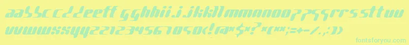 PgGene Font – Green Fonts on Yellow Background