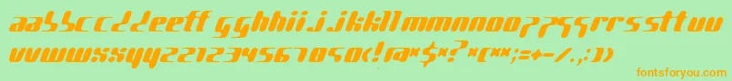 PgGene Font – Orange Fonts on Green Background