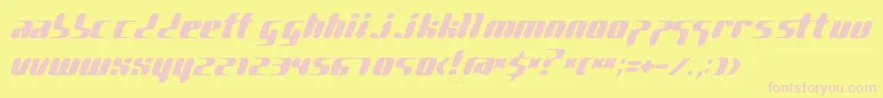 PgGene Font – Pink Fonts on Yellow Background