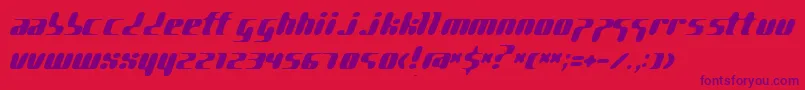 Czcionka PgGene – fioletowe czcionki na czerwonym tle
