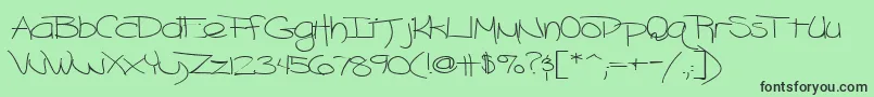 Police Blazingheat9RegularTtext – polices noires sur fond vert