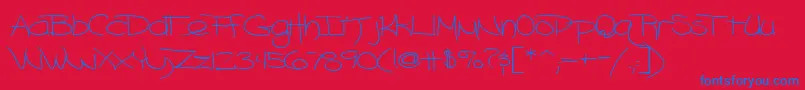 Blazingheat9RegularTtext-fontti – siniset fontit punaisella taustalla