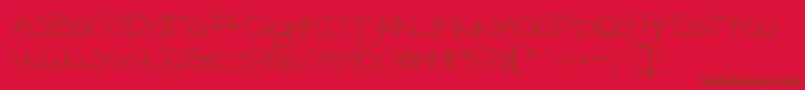 Więcej informacji o czcionce Blazingheat9RegularTtext Czcionka Blazingheat9RegularTtext – brązowe czcionki na czerwonym tle