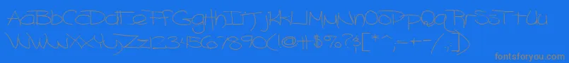 Blazingheat9RegularTtext Font – Gray Fonts on Blue Background