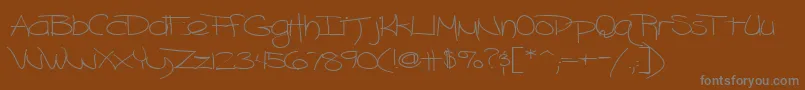 Blazingheat9RegularTtext Font – Gray Fonts on Brown Background