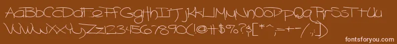 Blazingheat9RegularTtext Font – Pink Fonts on Brown Background