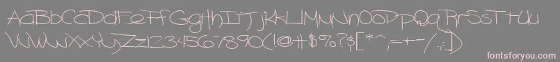 Blazingheat9RegularTtext-Schriftart – Rosa Schriften auf grauem Hintergrund