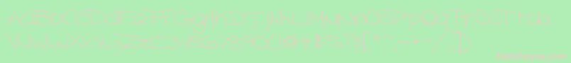 Blazingheat9RegularTtext Font – Pink Fonts on Green Background