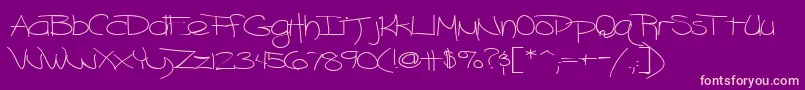 Blazingheat9RegularTtext Font – Pink Fonts on Purple Background