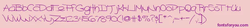 Blazingheat9RegularTtext-Schriftart – Violette Schriften auf rosa Hintergrund