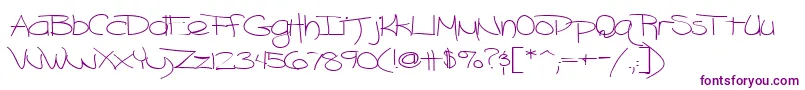 Blazingheat9RegularTtext Font – Purple Fonts on White Background