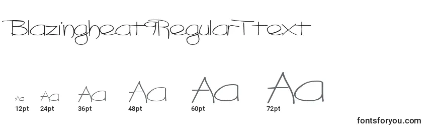Размеры шрифта Blazingheat9RegularTtext