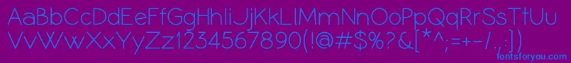 CoameiR Font – Blue Fonts on Purple Background