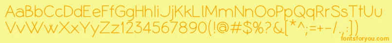 CoameiR Font – Orange Fonts on Yellow Background