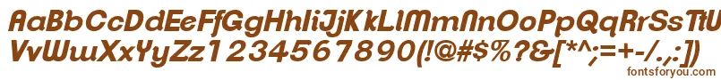 Шрифт ClementepdanBolditalic – коричневые шрифты на белом фоне