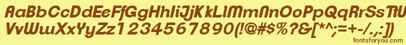 ClementepdanBolditalic Font – Brown Fonts on Yellow Background