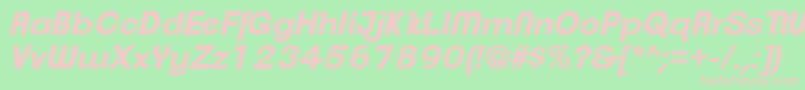 ClementepdanBolditalic Font – Pink Fonts on Green Background