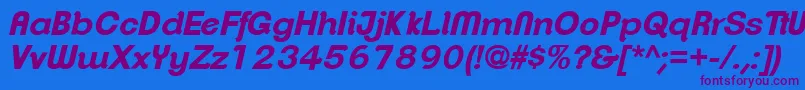 ClementepdanBolditalic Font – Purple Fonts on Blue Background