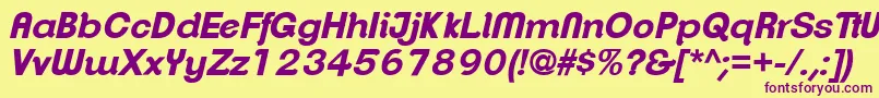 ClementepdanBolditalic Font – Purple Fonts on Yellow Background