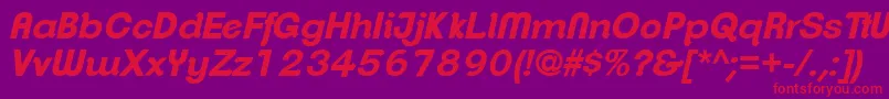 ClementepdanBolditalic Font – Red Fonts on Purple Background