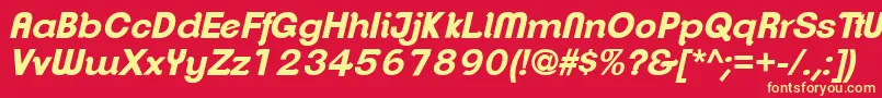 ClementepdanBolditalic Font – Yellow Fonts on Red Background