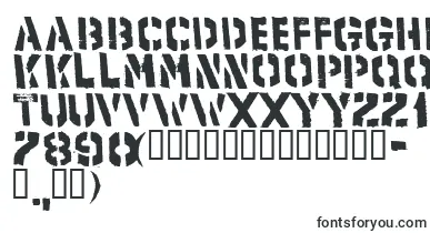 Product font – stencil Fonts