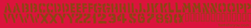 Product Font – Brown Fonts on Red Background