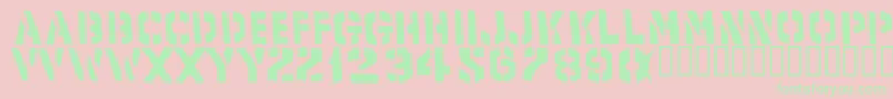Product Font – Green Fonts on Pink Background