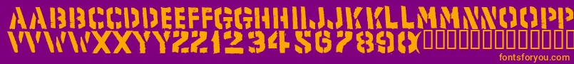 Product Font – Orange Fonts on Purple Background