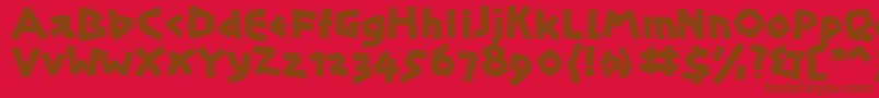 Papercuts Font – Brown Fonts on Red Background