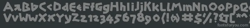 Papercuts Font – Gray Fonts on Black Background