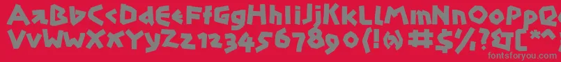 Papercuts Font – Gray Fonts on Red Background
