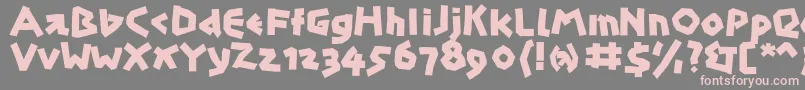 Papercuts Font – Pink Fonts on Gray Background